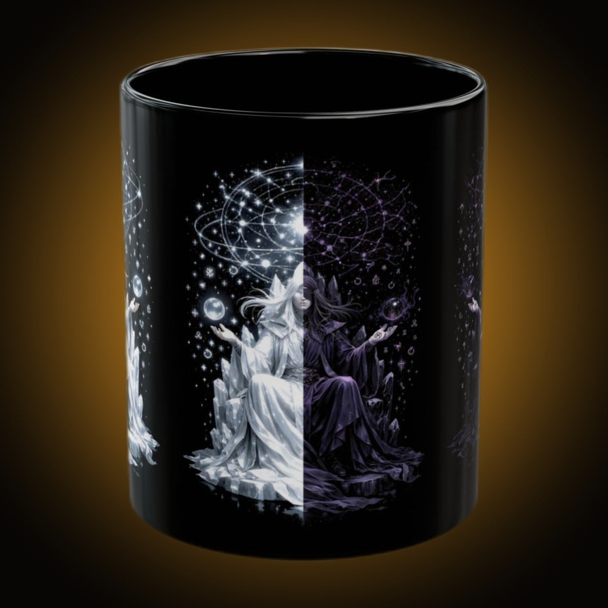 Arcanist Triple Panel Black Mug