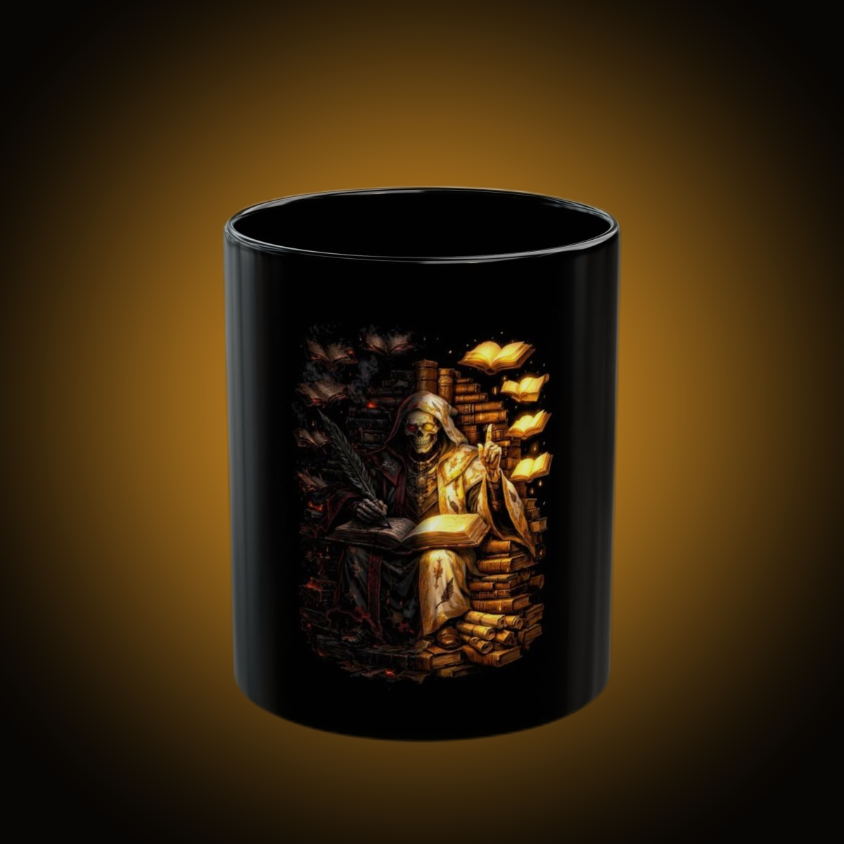 Archivist Split-Face Black Mug