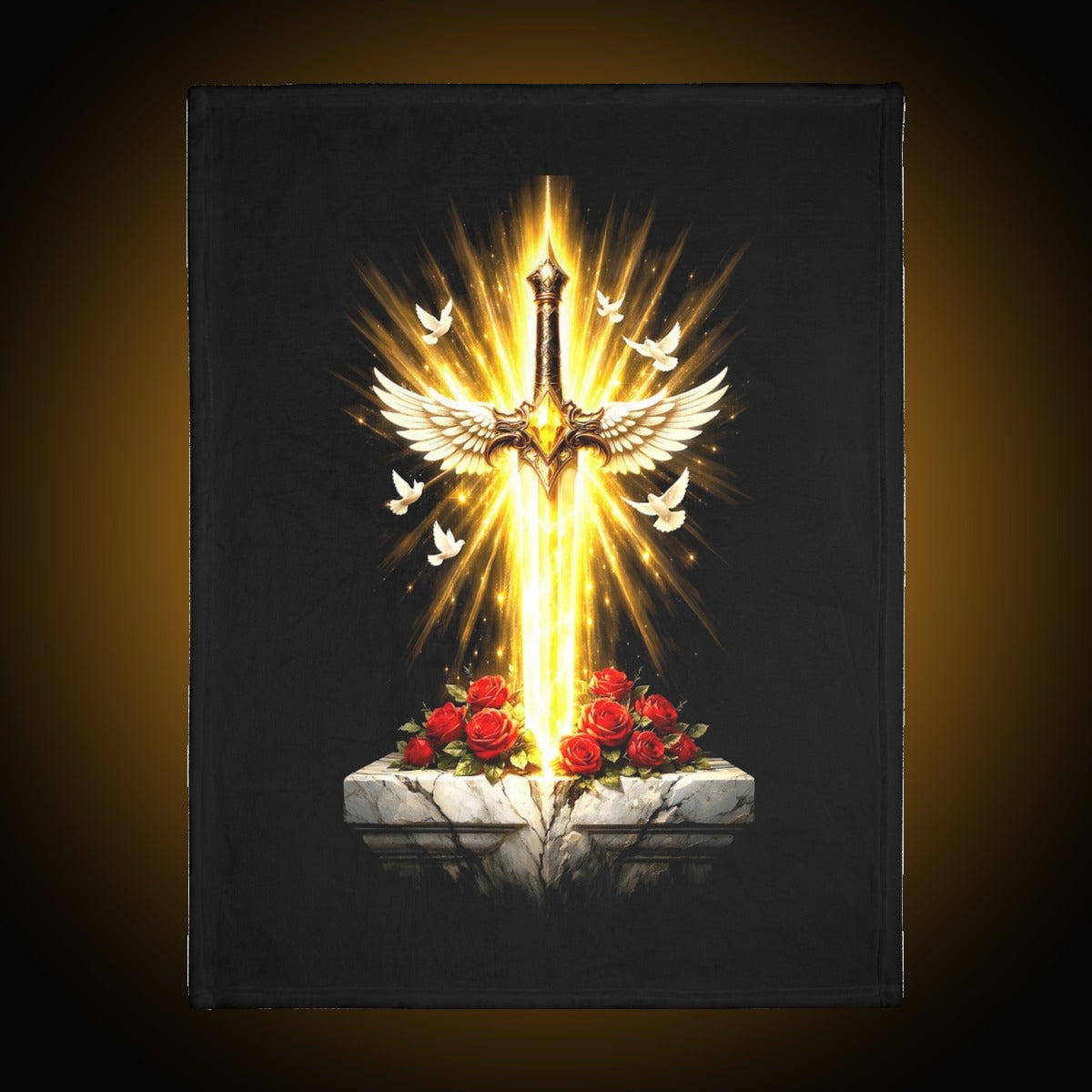 Sword Light Front Dark Back Blanket