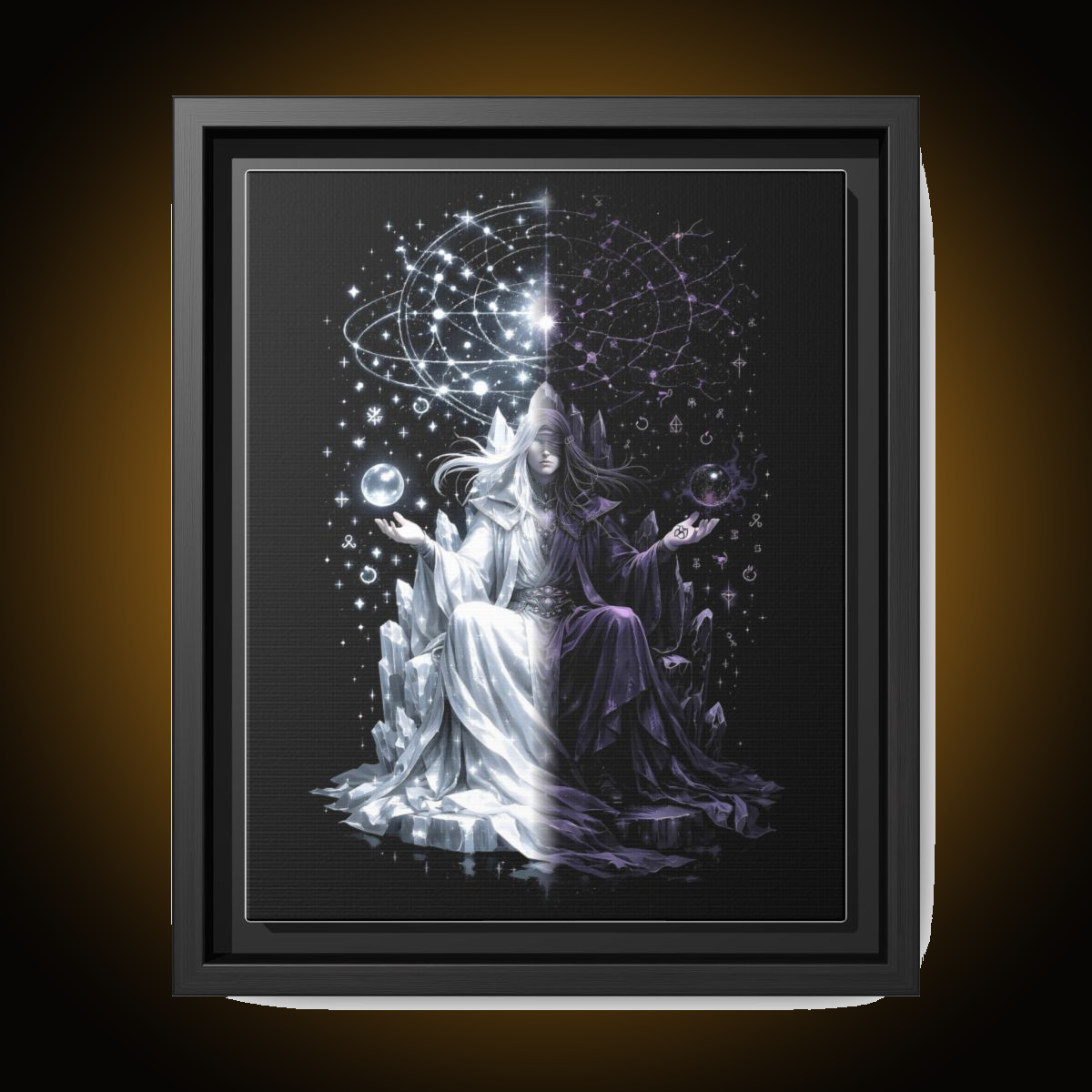 Arcanist Split-Face Reversed Canvas (Black Frame)
