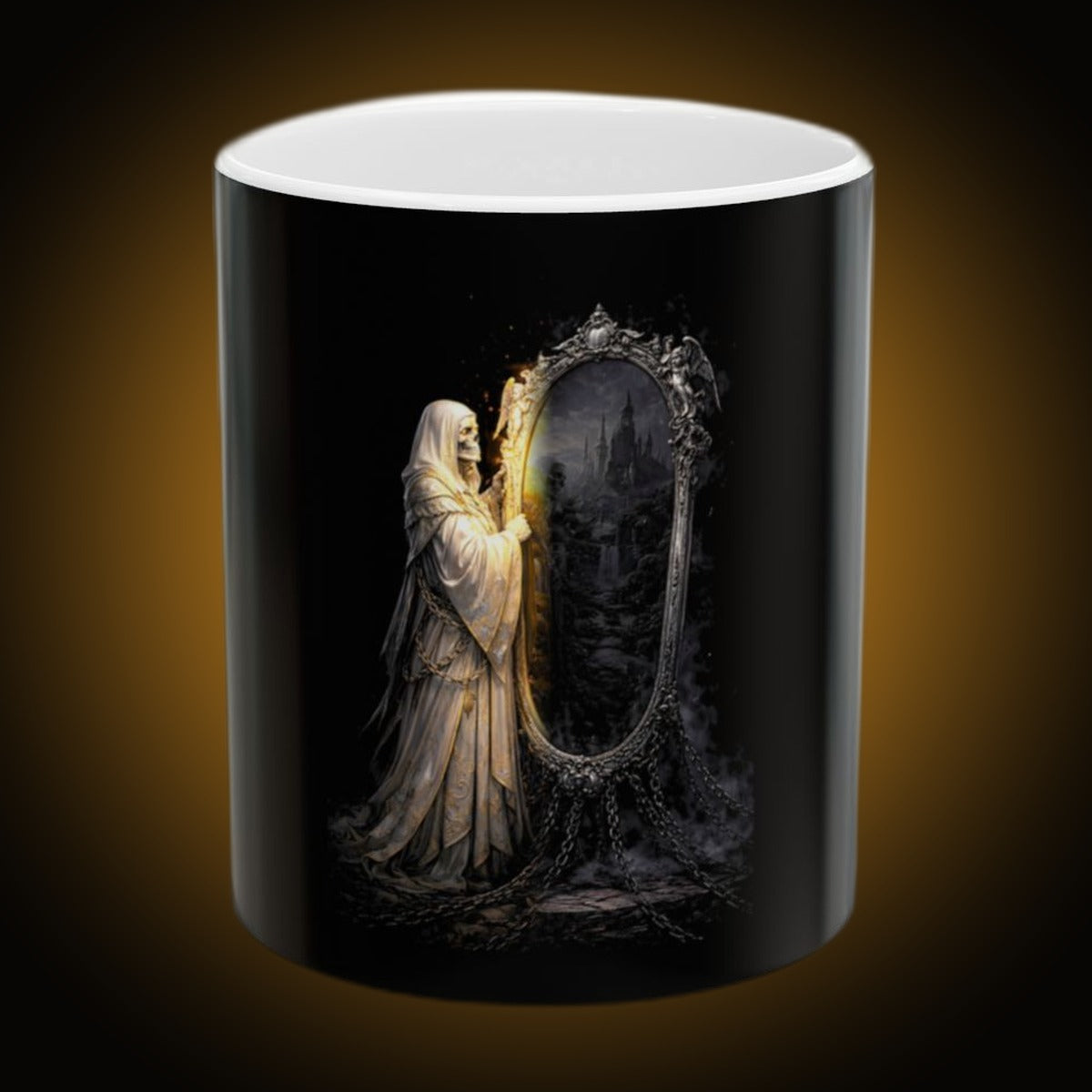 Mirror Maiden Split-Face Reversed Mug