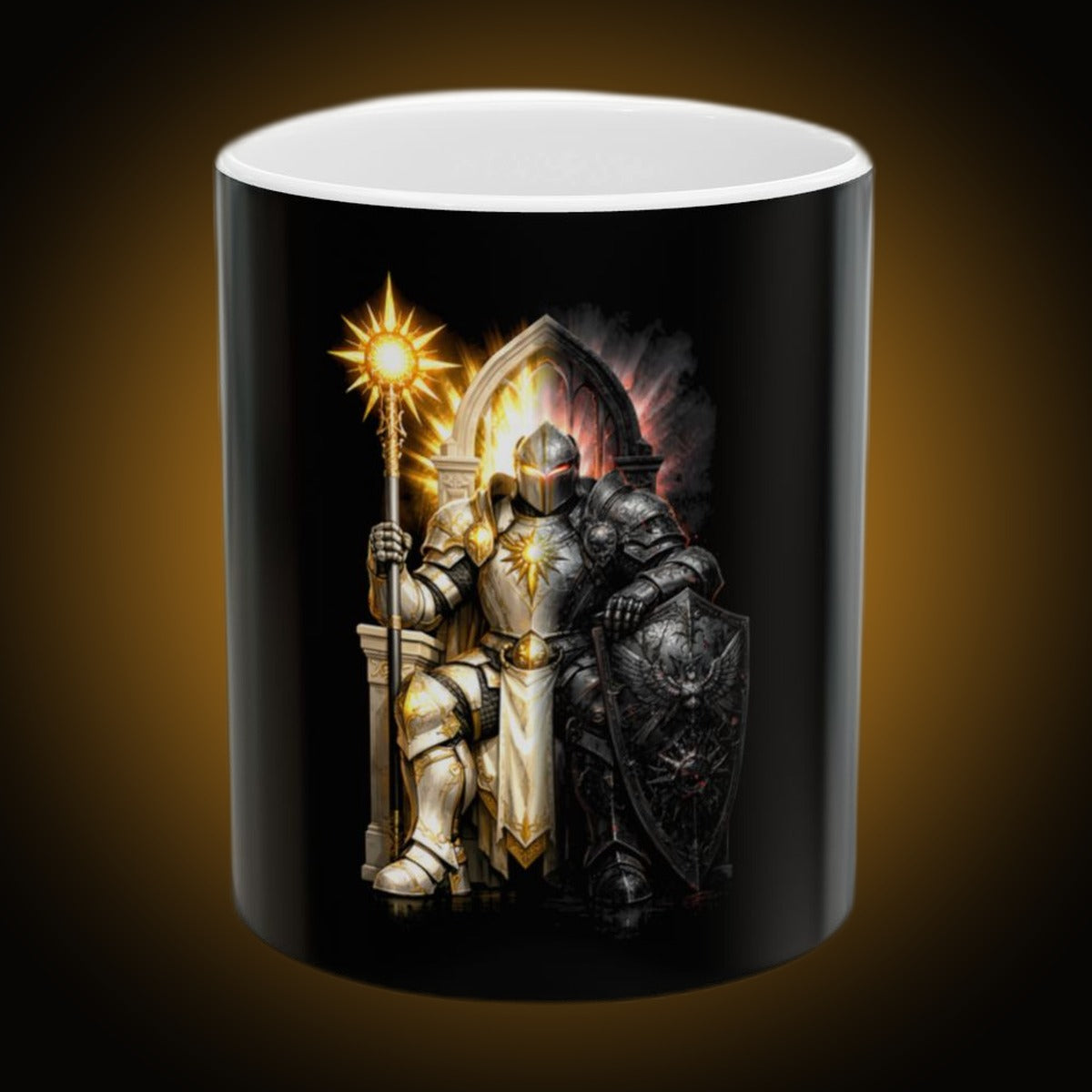 Knight Split-Face Reversed Mug