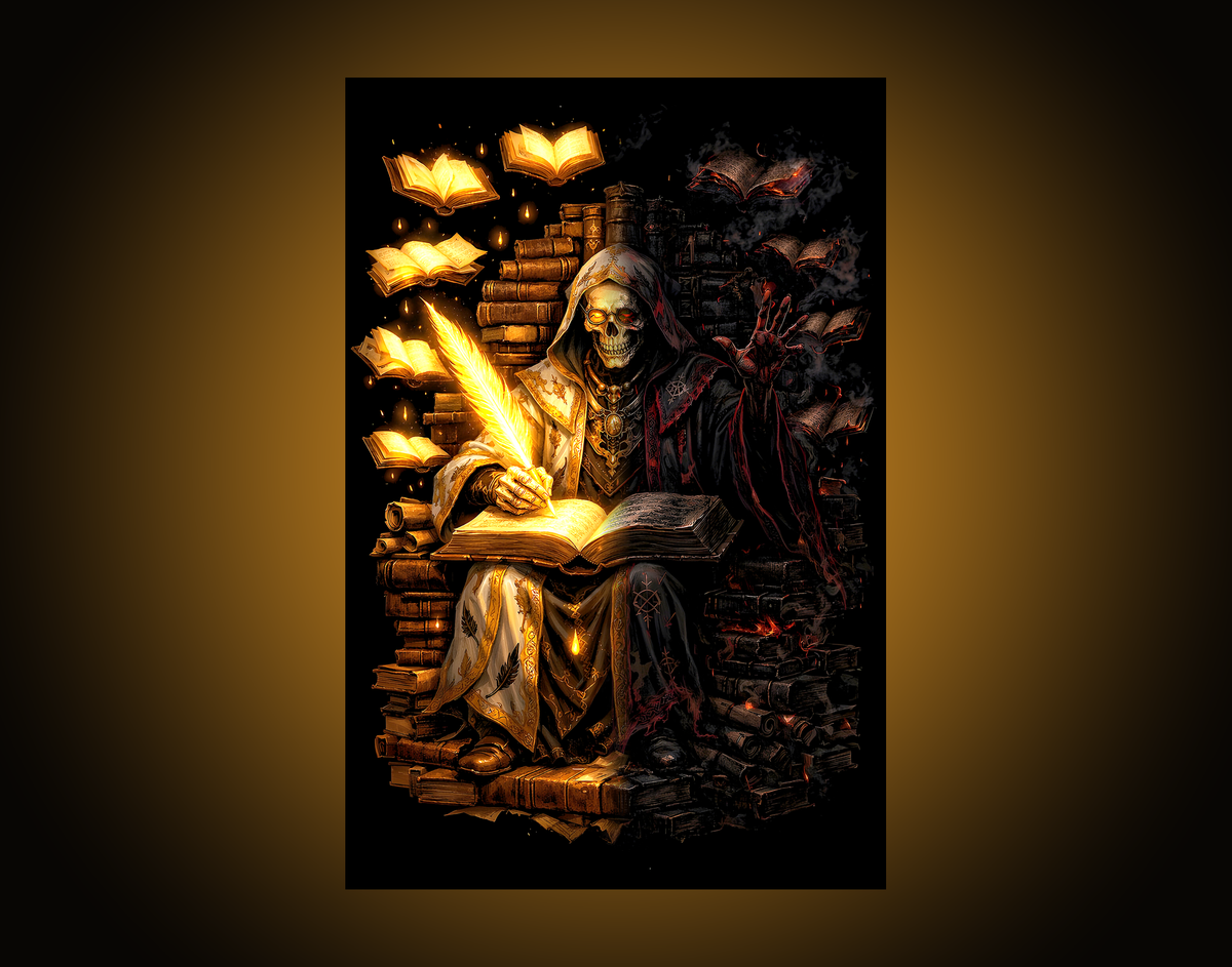 Archivist Split-Face Reversed Poster
