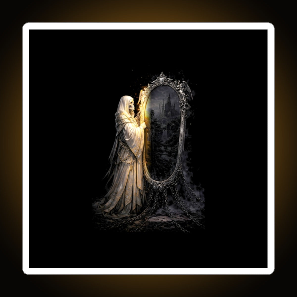 Mirror Maiden Split-Face Reversed Sticker
