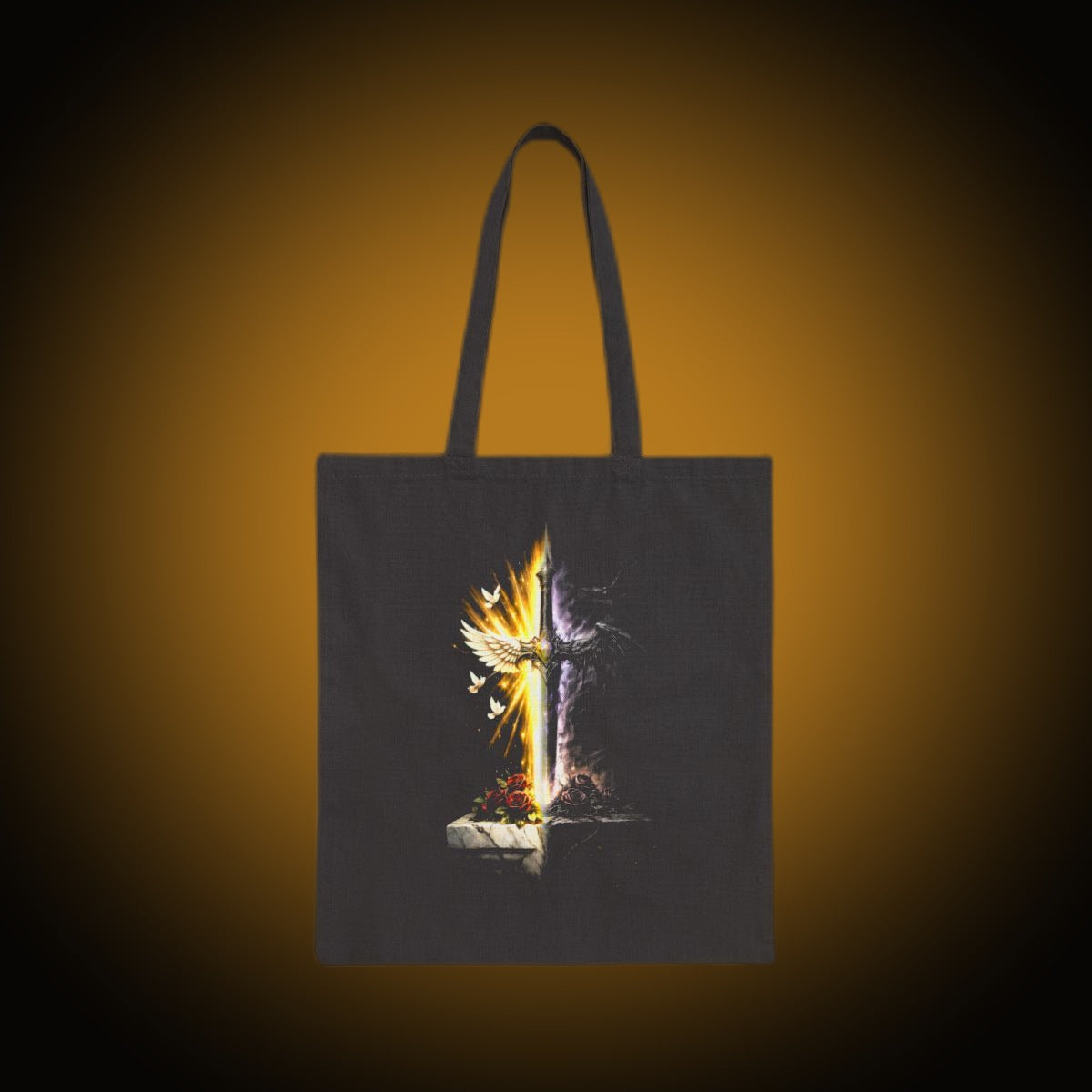 Sword Split-Face Reversed Tote Bag