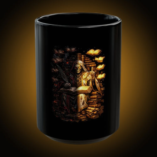 Archivist Triple Panel Black Mug