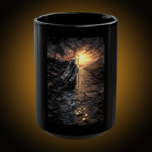 Ash Pilgrim Split-Face Black Mug