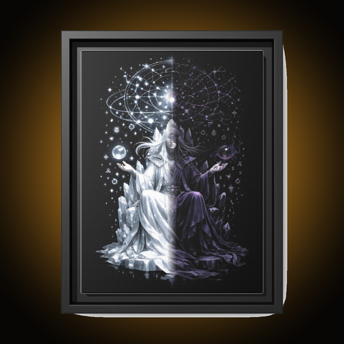 Arcanist Split-Face Reversed Canvas (Black Frame)