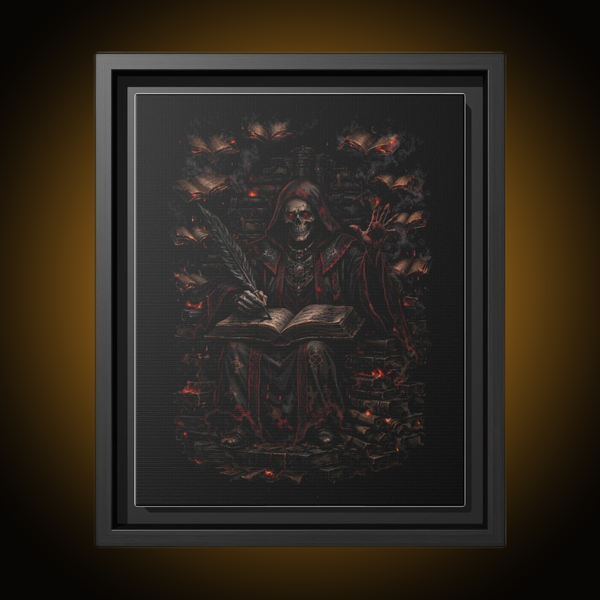Archivist Dark Version Canvas (Black Frame)