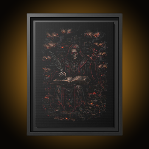 Archivist Dark Version Canvas (Black Frame)