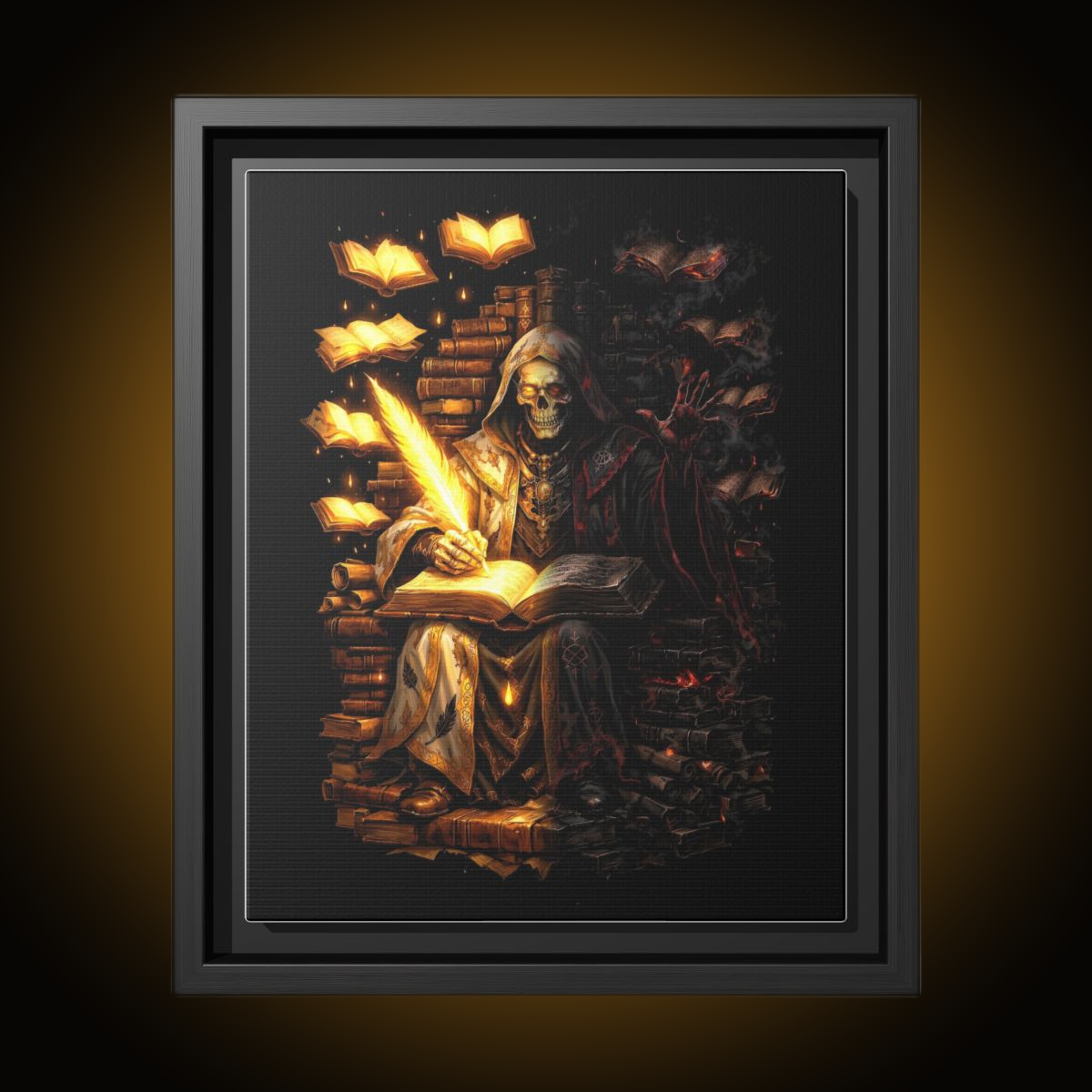 Archivist Split-Face Reversed Canvas (Black Frame)