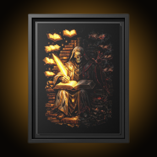 Archivist Split-Face Reversed Canvas (Black Frame)