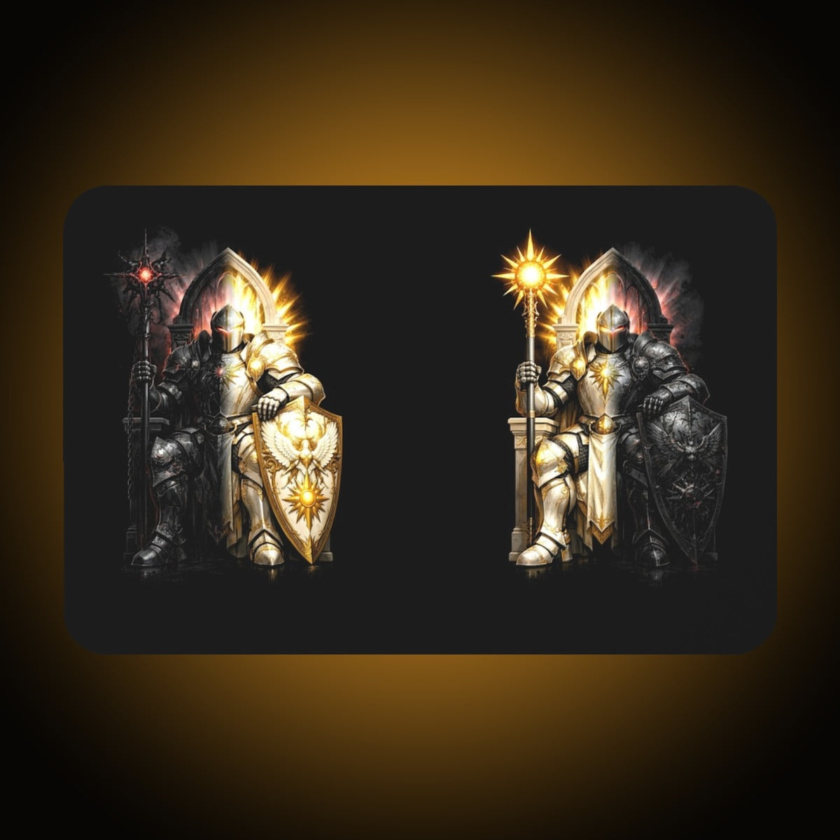 Knight Split-Face Desk Mat