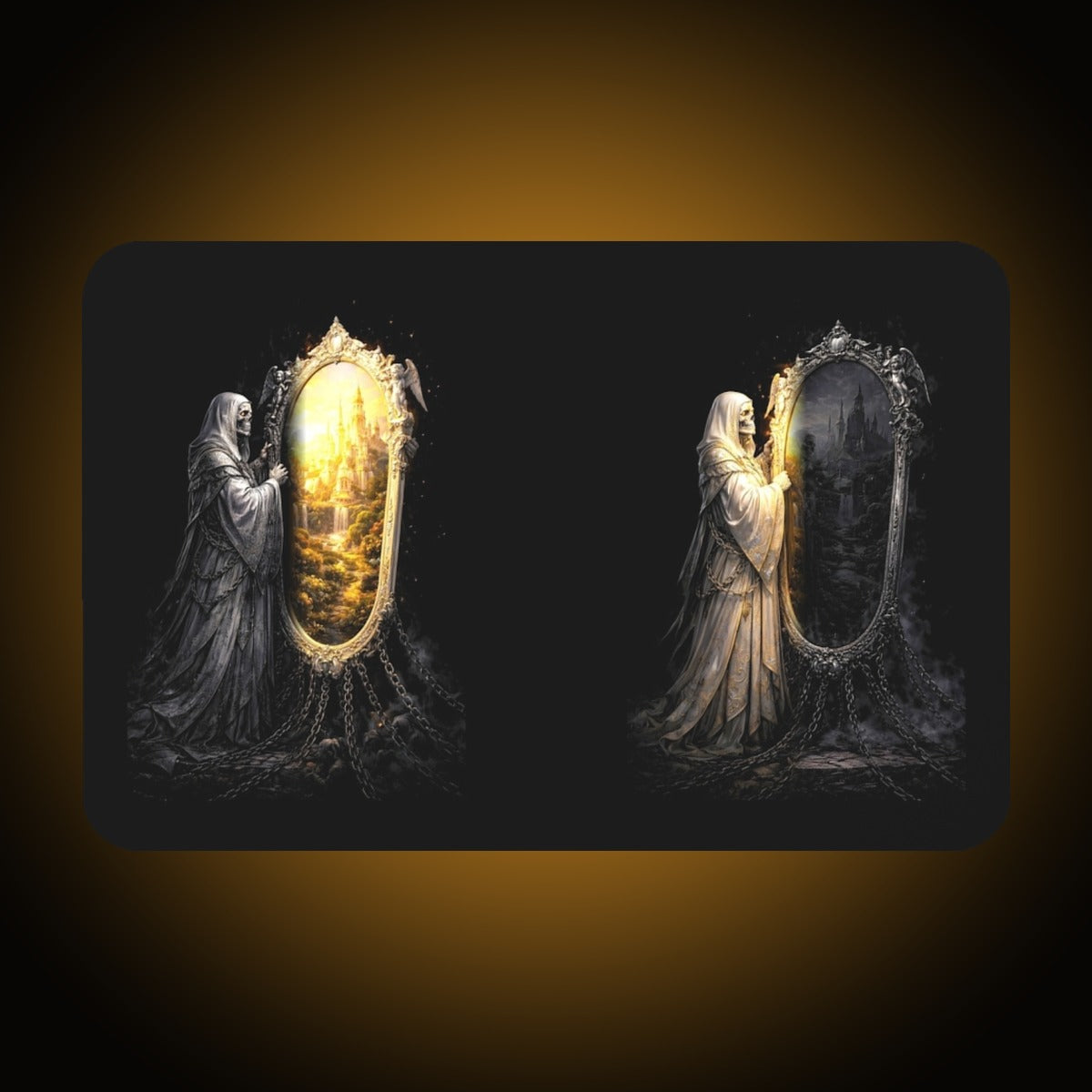 Mirror Maiden Split-Face Desk Mat