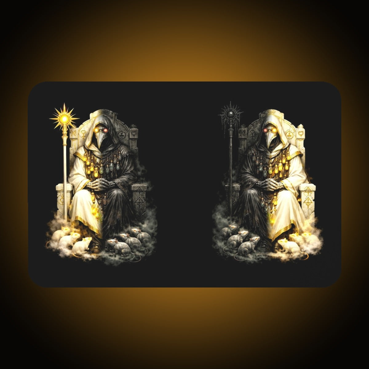 Plague Warden Split-Face Reversed Desk Mat