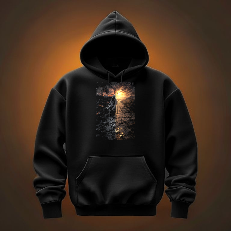 Ash Pilgrim Split-Face Hoodie