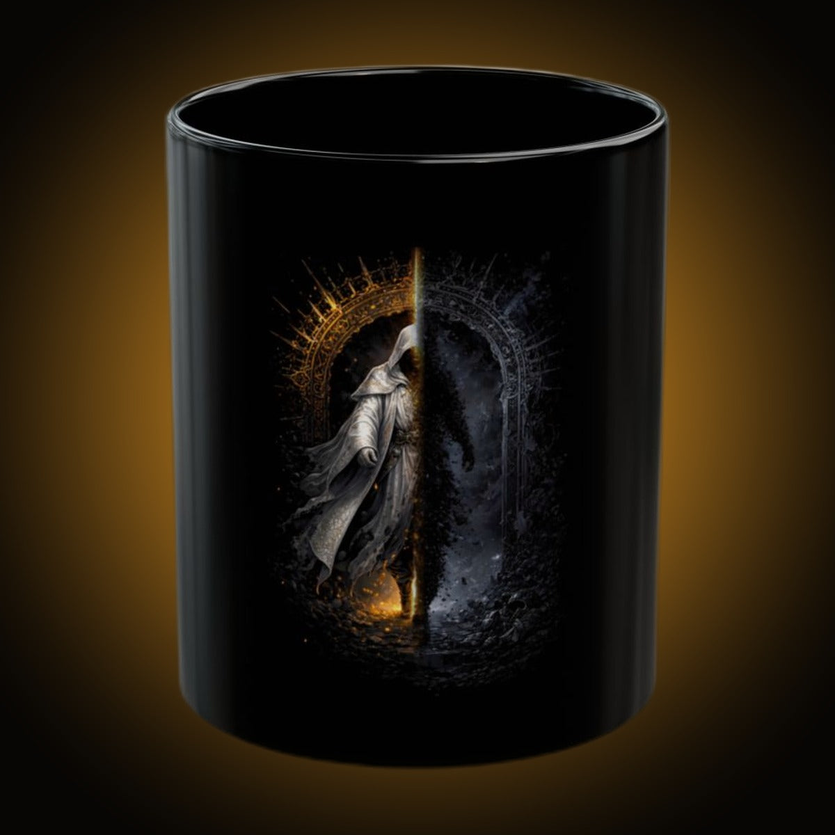 Veil Walker Split-Face Reversed Black Mug