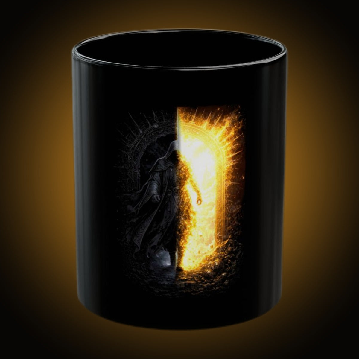 Veil Walker Split-Face Black Mug