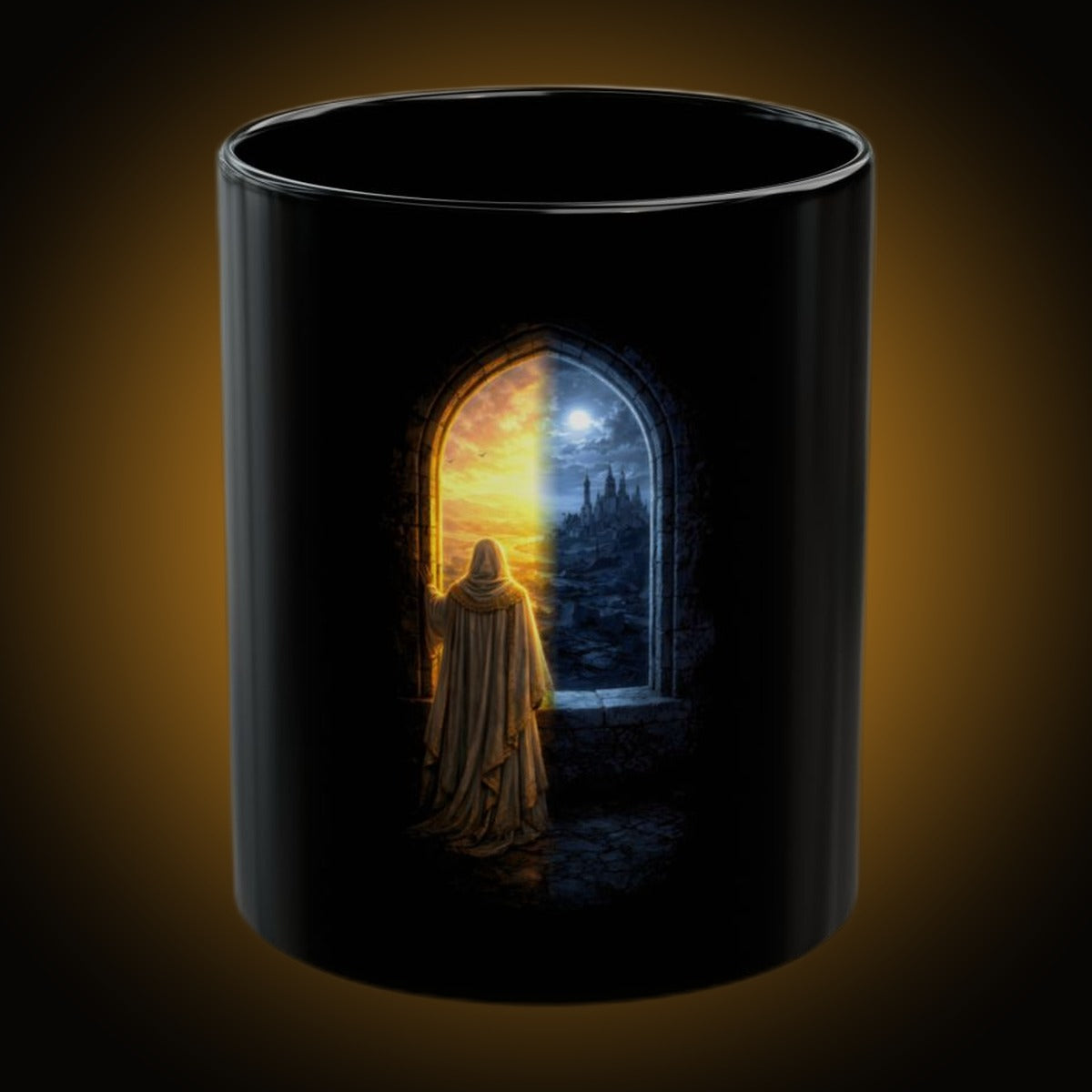Last Witness Split-Face Reversed Black Mug