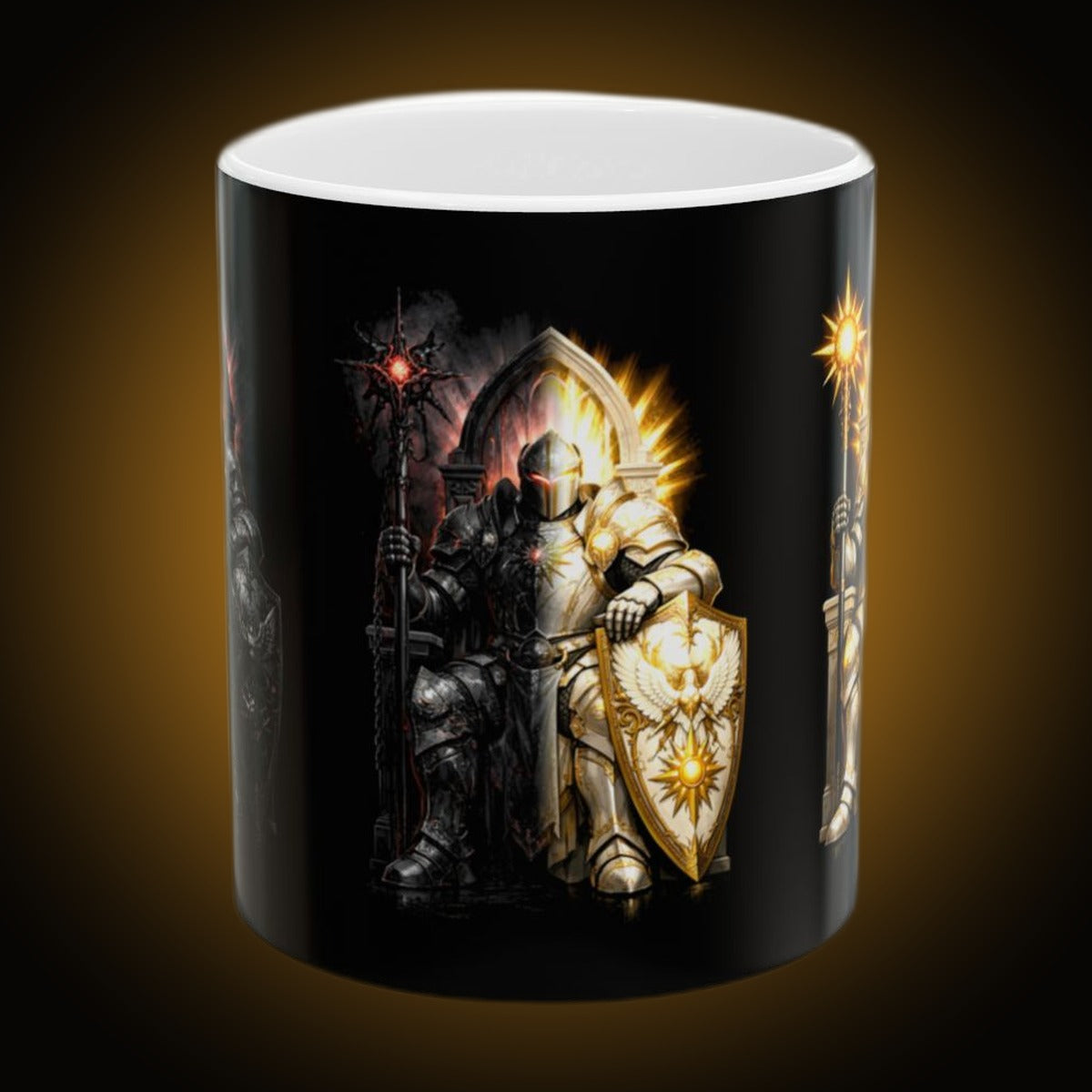 Knight Triple Panel Mug