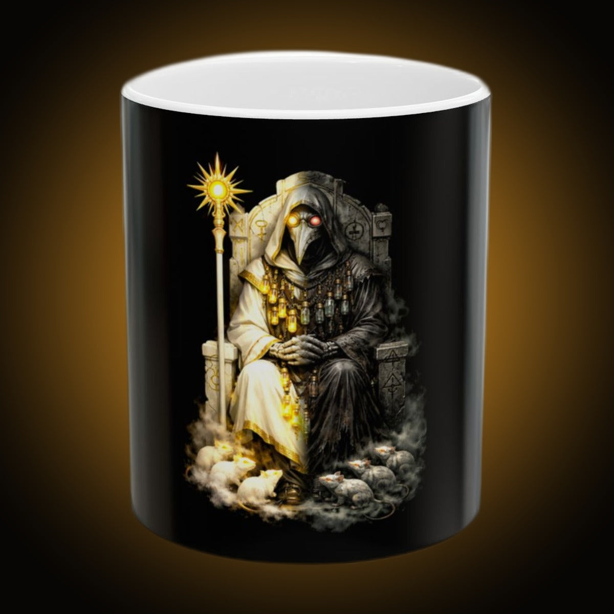 Plague Warden Split-Face Reversed Mug