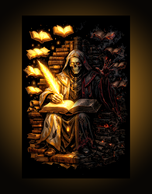 Archivist Split-Face Reversed Poster