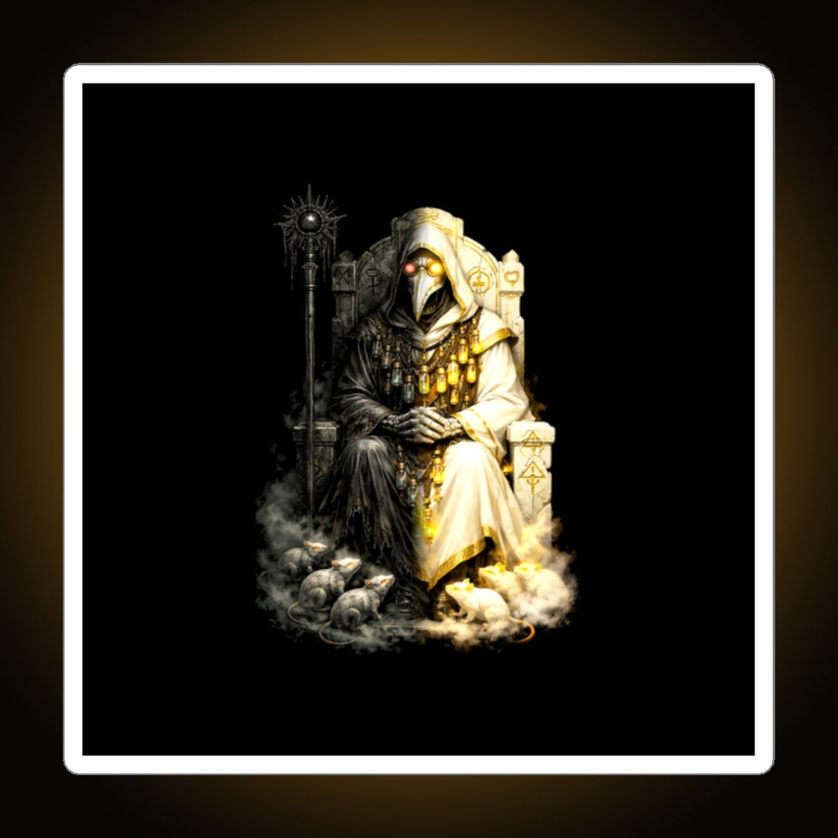 Plague Warden Split-Face Sticker