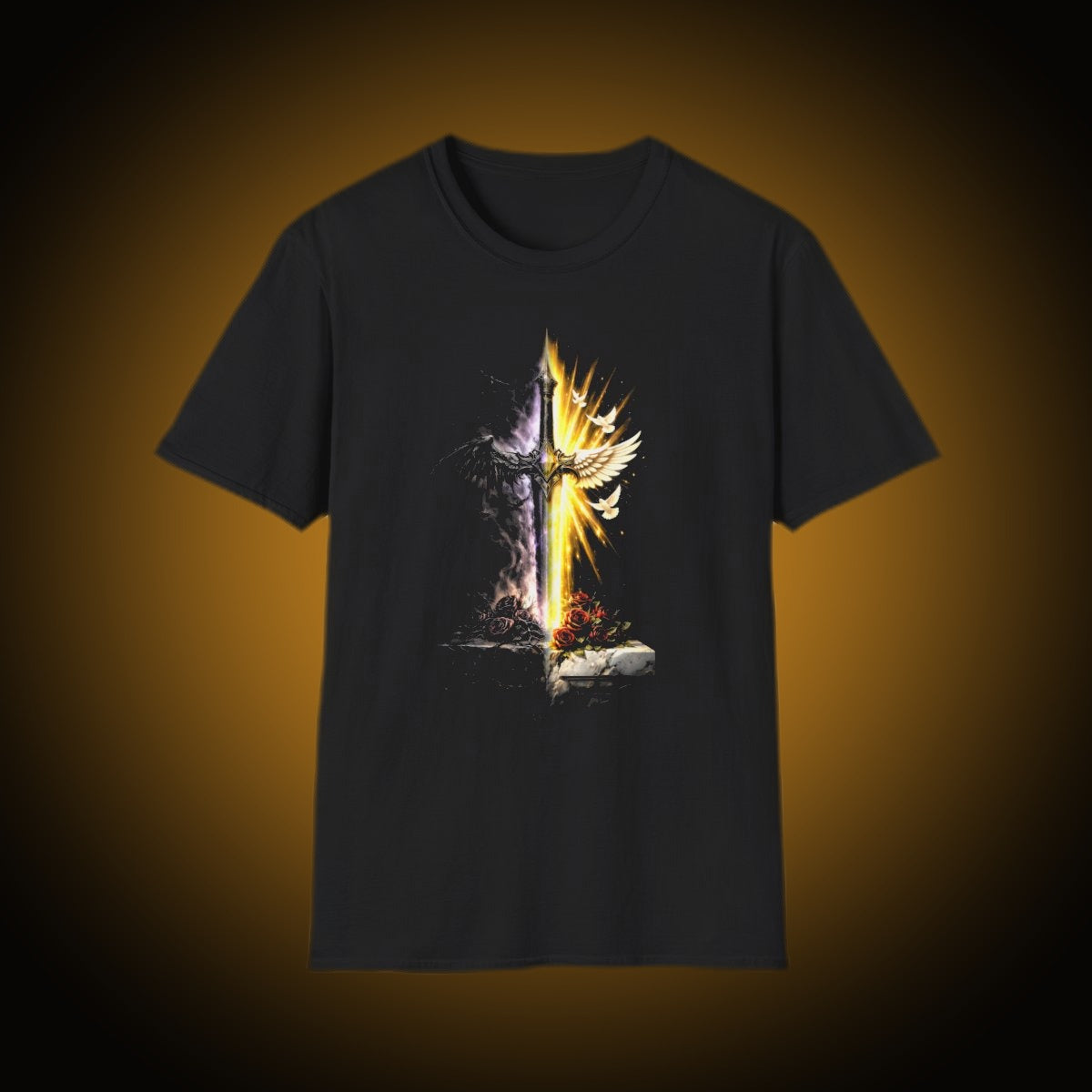 Sword Split-Face T-Shirt